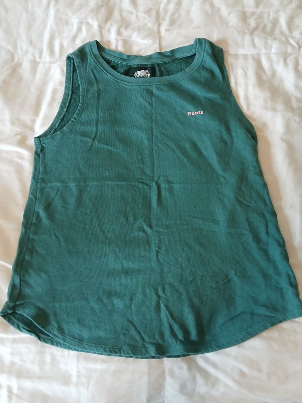 Athleisure Roots Green Sleeveless Tank Top in Size Small